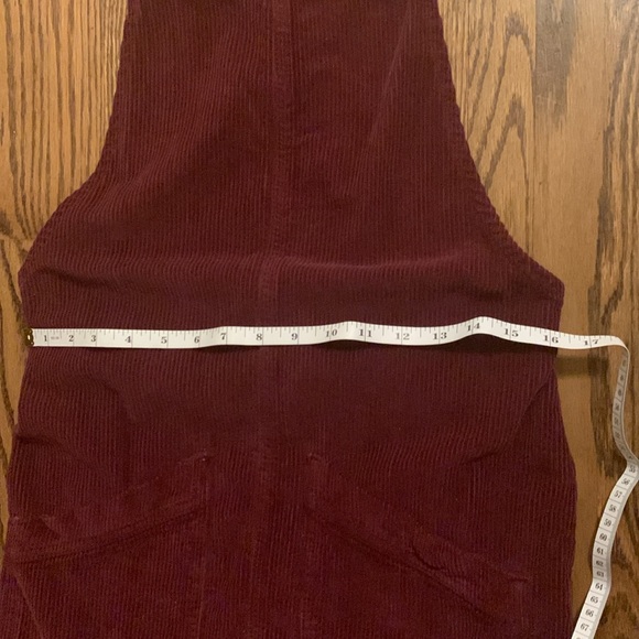 Burgundy Corduroy Overall Dress - Picture 5 of 5